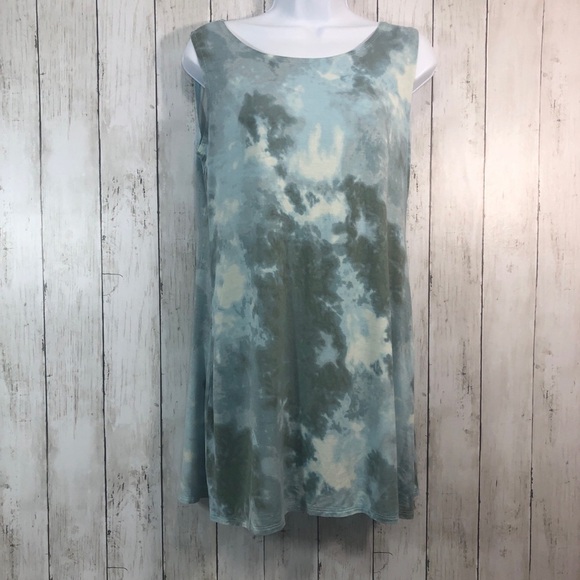 LOGO Layers Tie Dye Long Tank Medium - Picture 1 of 6